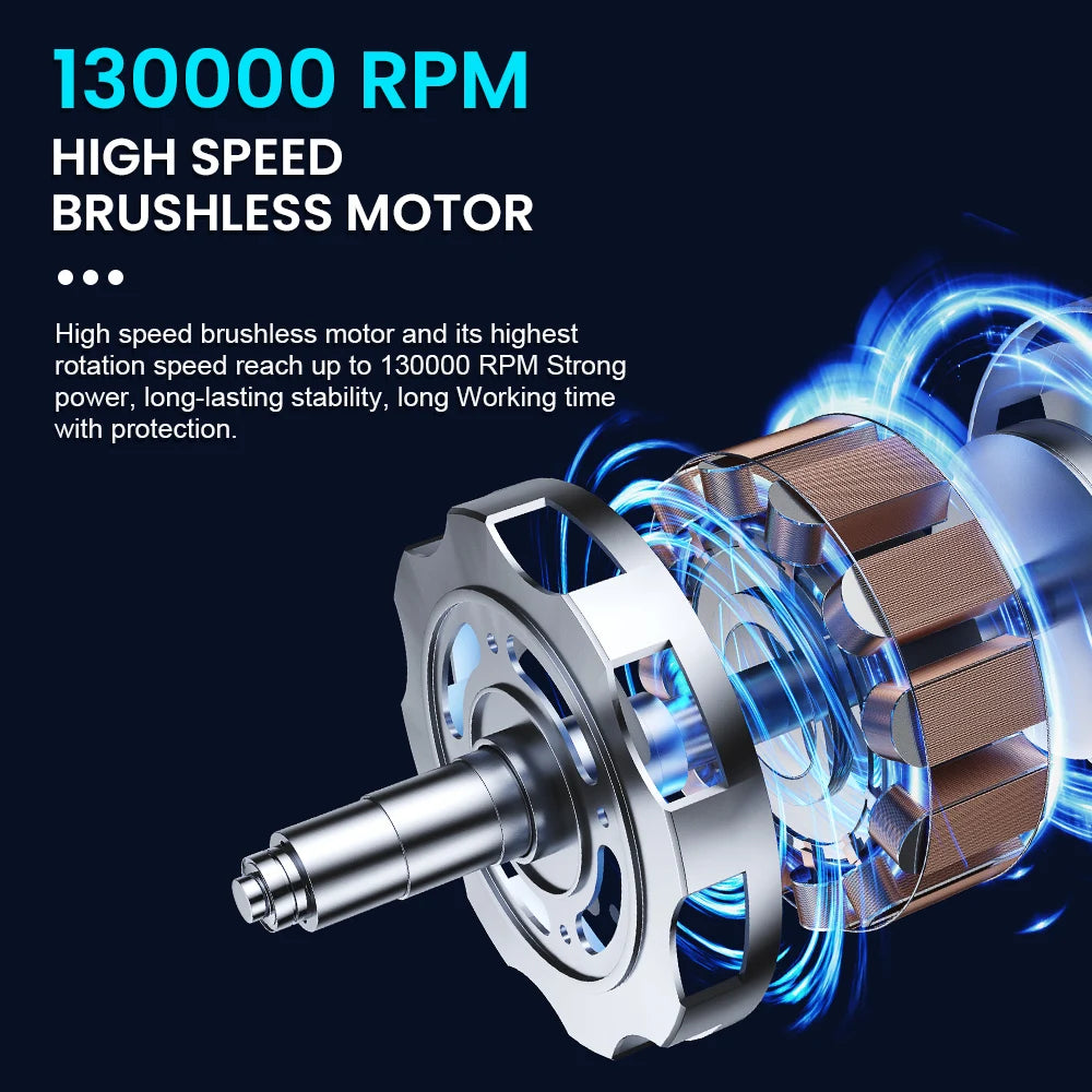 Ventilador Turbo Elétrico Portátil para Ar Comprimido 130000 RPM