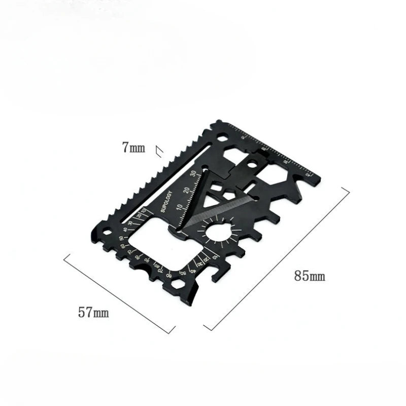 Outdoor Portable 18 in 1 Pocket Card Knife Wildlife Survival Equipment Lifesaving Card Multi purpose and Multi functional Tool