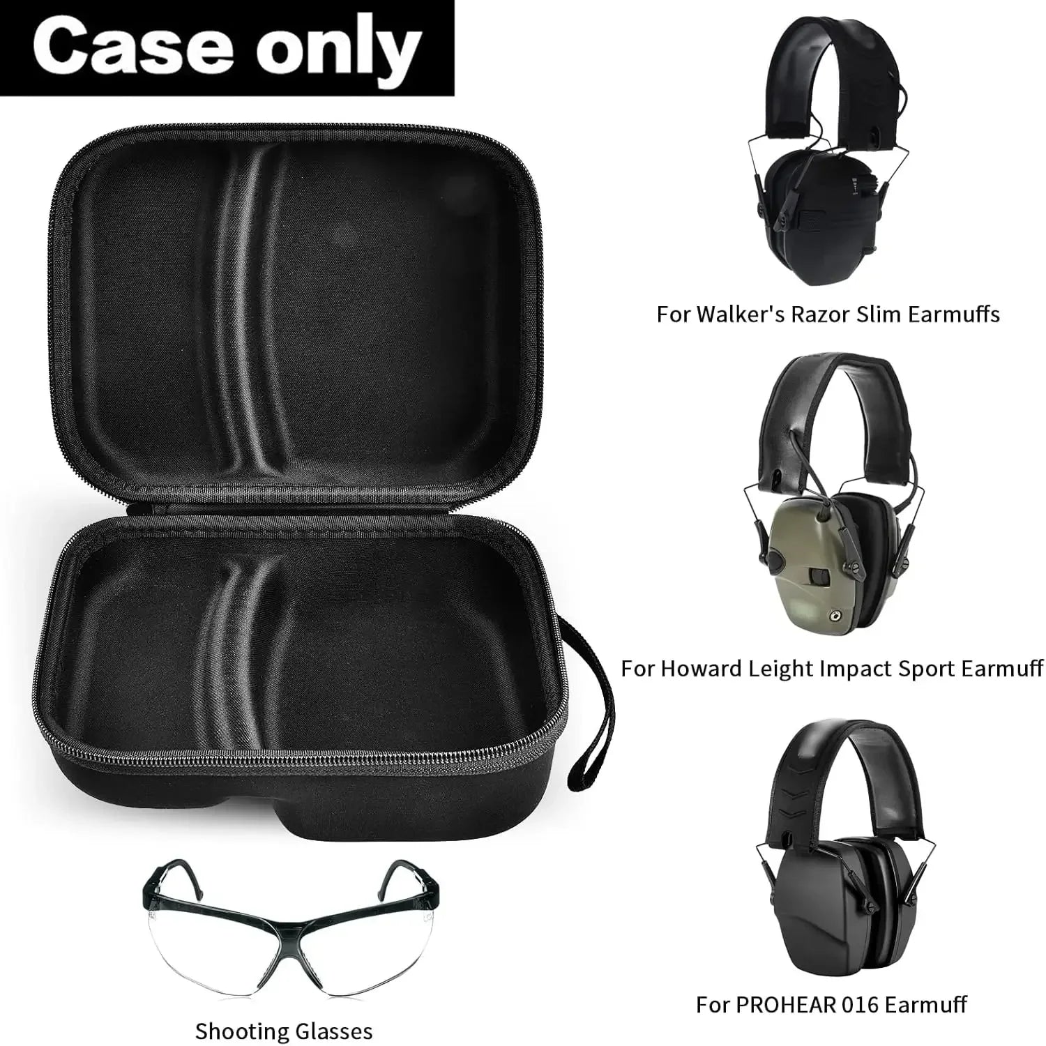 Storage Case Compatible with Walkers Razor Slim Howard Leight PROHEAR 016 Electronic Ear Protection Earmuffs