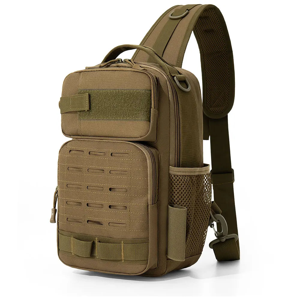 Tactical Climbing Chest Bag Backpack Accessories Lure Outdoor Fishing Camping Hiking Bag with Rod Holder Men Molle Fanny Pack