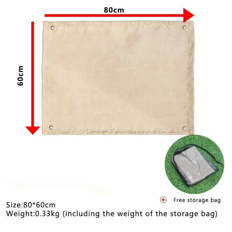 Outdoor Camping Fireproof Cloth Picnic Barbecue Insulation Mat Flame Retardant High Temperature Fire Blanket Fiberglass Mat