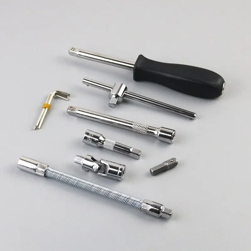 46pcs/53pcs Car Repair Tool Kit 1/4-Inch Socket Set Car Repair Tool Ratchet Torque Wrench Combo Auto Repairing Set Mechanic Tool